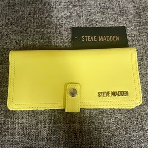 Steve Madden Yellow Bifold Flap Wallet